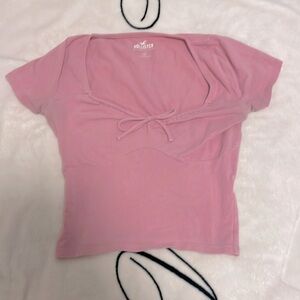 Hollister Pink Sweetheart scooped neck, with a bow to cinch the neckline
